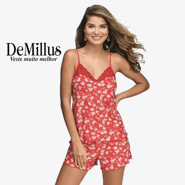 Pijama Curto Shortdoll Chic Red DeMillus 20430
