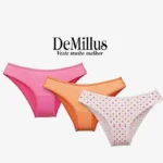 Kit 3 Calcinhas Coração DeMillus DE C53300