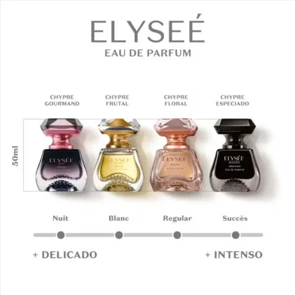 Elysée Blanc Eau de Parfum 50 ml 3 Elysee Conceito Ninki Store Produtos O Boticário no Japão