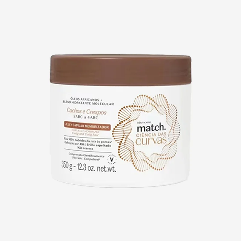 Gelatina Capilar Match Ciência das Curvas Cachos e Crespos 350g
