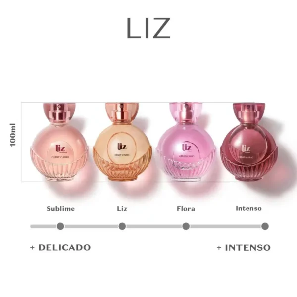 Liz Colônia Eau de Toilette 100 ml 3 Liz Regua Olfativa Ninki Store Produtos O Boticário no Japão
