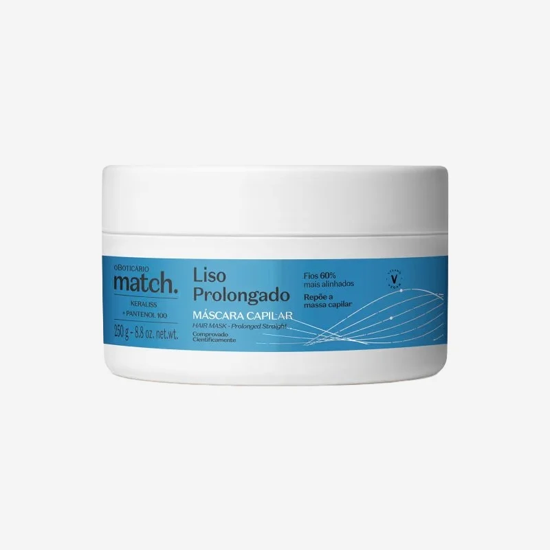 Máscara Capilar Match Liso Prolongado 250g
